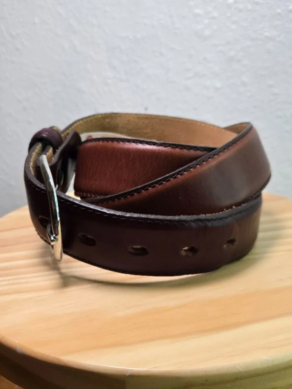 Justin Men's Classic Western Brown Leather Belt